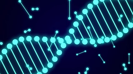 Animated DNA spira, motion graphic - Powered by Adobe