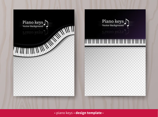 Vector design templates with top view Piano keys © Sonya illustration