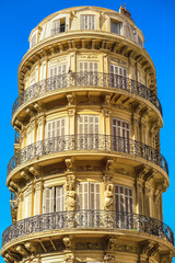 Fototapeta na wymiar Marseilles famous historical buildings, view of urban scenic.