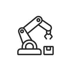 Robotic arm vector icon