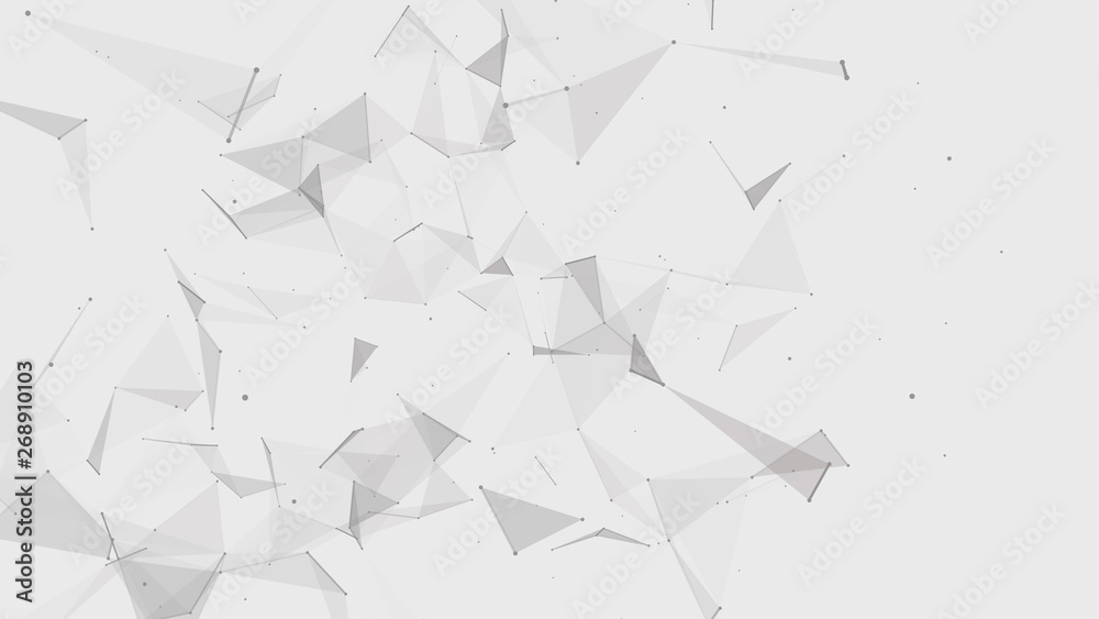 Aufkleber Abstract digital background. Cosmic particles. The effect of plexus. Big data visualization. 3d rendering