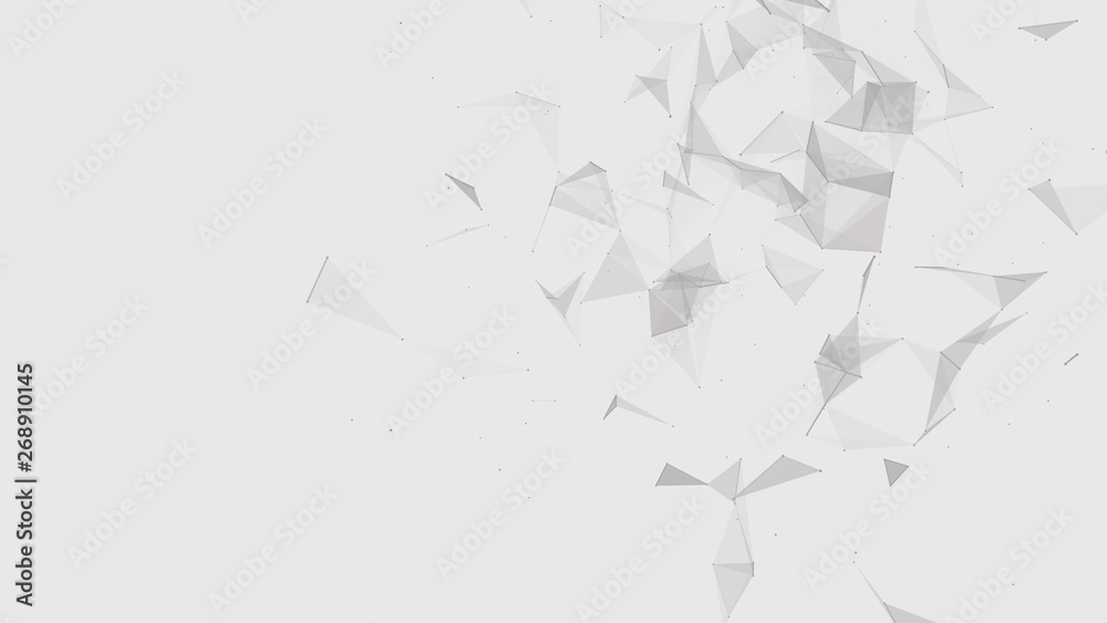 Leinwandbilder Abstract digital background. Cosmic particles. The effect of plexus. Big data visualization. 3d rendering