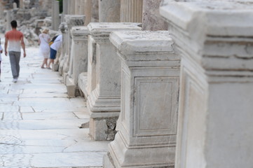 Elements of ancient greek architecture. Ancient city. Travels. Knowledge of the world. Relaxation. Close-up