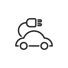 Electric car vector icon