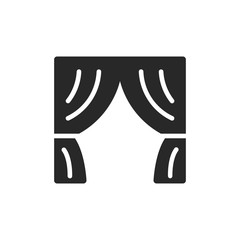 Curtains vector icon