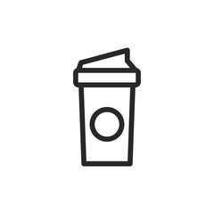 Coffee paper cup vector icon