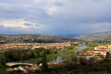 Fototapeta na wymiar Panoramic view of Florence, Italy.