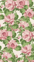Fototapeten vector rose seamless vicrotian wallpaper pattern decorative © CharlieNati
