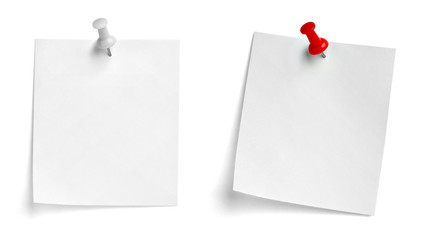note paper push pin message red white black