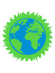 Obraz premium stadt planet erde welt kreis metropole silhouette umriss hauptstadt großstadt wolkenkratzer hochhäuser reisen urlaub ferien millionenstadt weltstadt häuser clipart logo design cool