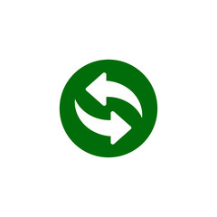 Refresh, Reload Isolated Flat Web Mobile Icon. Vector illustration isolated on white background