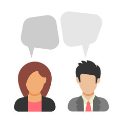 People icon in flat style