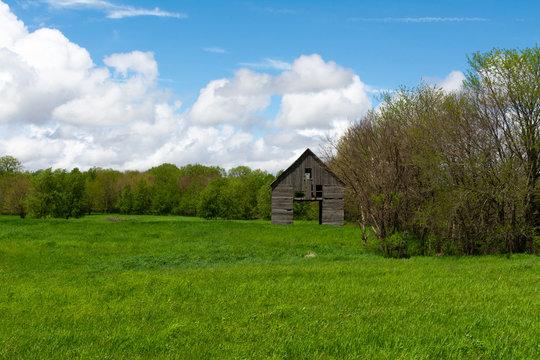 Vintage barn in the meadow