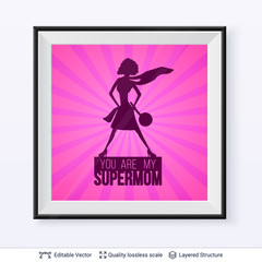 Mother's Day greeting card banner vector template.