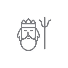 Poseidon icon. Element of myphology icon. Thin line icon for website design and development, app development. Premium icon