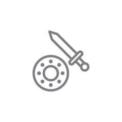 sword, sew icon. Element of myphology icon. Thin line icon for website design and development, app development. Premium icon