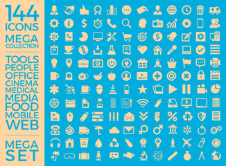 Set Of Icons, Quality Universal Pack, Big Icon Collection Vector Design Eps 10	