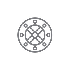 Fototapeta premium Viking, sew icon. Element of myphology icon. Thin line icon for website design and development, app development. Premium icon