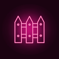 fence line neon icon. Elements of Real Estate set. Simple icon for websites, web design, mobile app, info graphics