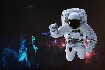 Astronaut in outer space. Science fiction. Elements of this image were furnished by NASA.