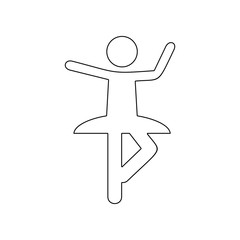 silhouette of ballerina icon. Element of Russia for mobile concept and web apps icon. Outline, thin line icon for website design and development, app development