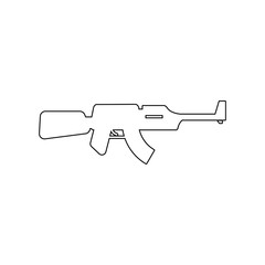 weapon automatic icon. Element of Russia for mobile concept and web apps icon. Outline, thin line icon for website design and development, app development