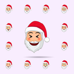 Santa Clause in mockery emoji icon. Santa claus Emoji icons universal set for web and mobile