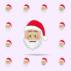 Santa Clause in indifference emoji icon. Santa claus Emoji icons universal set for web and mobile