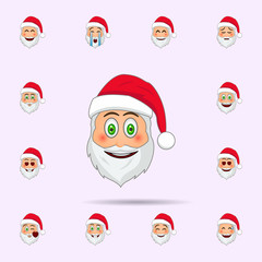 Santa Clause in surprised, smile emoji icon. Santa claus Emoji icons universal set for web and mobile