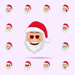 Santa Clause in sadness in a cold sweat emoji icon. Santa claus Emoji icons universal set for web and mobile