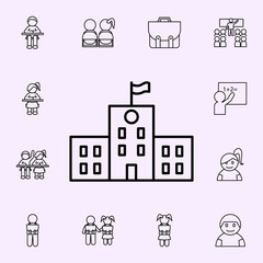 Fototapeta na wymiar school building icon. School icons universal set for web and mobile