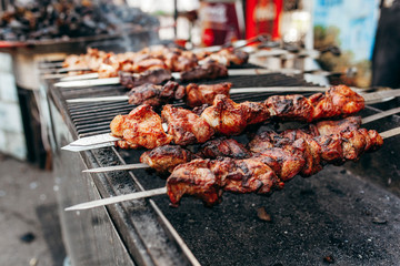 Barbecue cooked on the grill