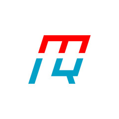 Letter MQ logo design vector