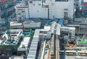 建設工事が進む渋谷駅再開発プロジェクト（渋谷駅街区）