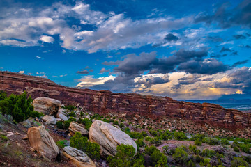 Beautiful Sunset on Colorado National Monument in Fruita, Colorado 