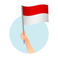 Monaco flag in hand icon