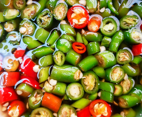 Chili in fish sauce, Thai food.