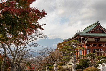 temple in japan mount fuji
