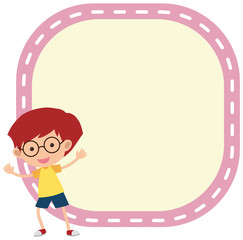 boy with background frame