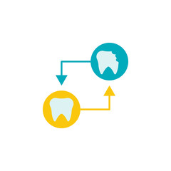 Dentistry, change, dentist, doctor, hospital, teeth color icon