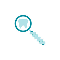 Dentistry, dentist, doctor, hospital, search, teeth, tooth color icon
