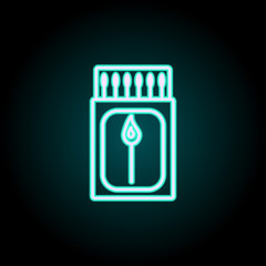 matches neon icon. Elements of kitchen set. Simple icon for websites, web design, mobile app, info graphics