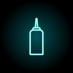 mustard neon icon. Elements of kitchen set. Simple icon for websites, web design, mobile app, info graphics