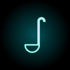 Obraz premium ladle neon icon. Elements of kitchen set. Simple icon for websites, web design, mobile app, info graphics