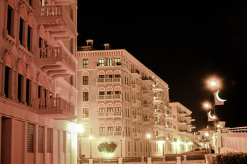 modern building at the night
