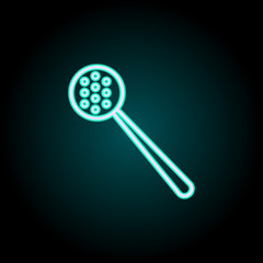 kitchen skimmer neon icon. Elements of kitchen set. Simple icon for websites, web design, mobile app, info graphics