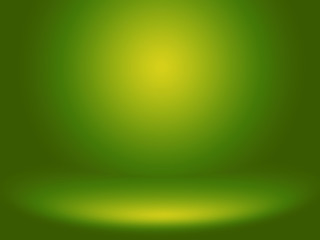 Abstract green background for web design templates, product studio room, christmas, valentine and business report with smooth gradient color. Green and yellow background.