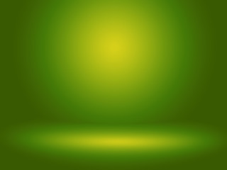 Abstract green background for web design templates, product studio room, christmas, valentine and business report with smooth gradient color. Green and yellow background.