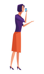 woman speaking by the cellphone