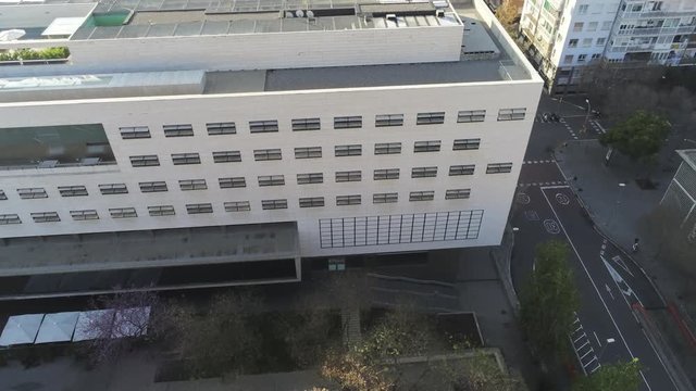 Aerial view in Barcelona during the coronavirus confinement. March 2020